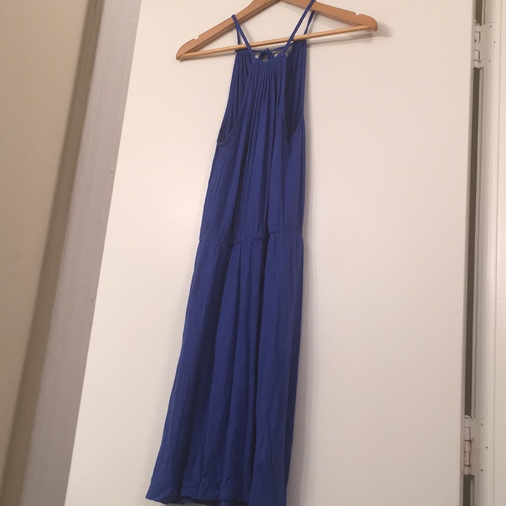 Old Navy blue tie up dress Size S/P/P 100%Rayon